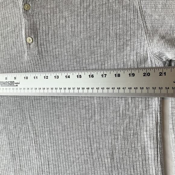Levi's Men Henley Shirt Size M Gray Levi Strauss Button Long Sleeve - Picture 4 of 6
